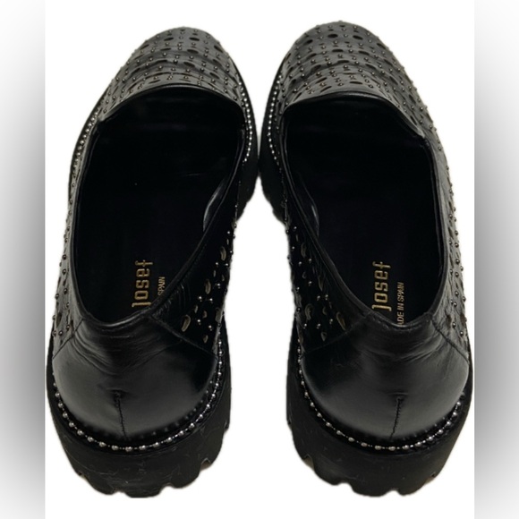 Jon Josef Black Studded Loafers - Picture 5 of 9